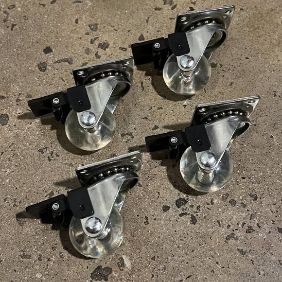 16 Mini Caster Wheels (Four 4-Wheel Sets) - Picture 2 of 7